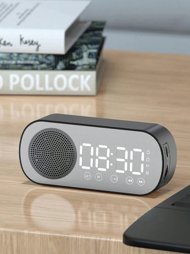 Wireless Bluetooth Speaker, Multi-functional Loud Subwoofer Clock, Mini AI Smart Alarm Clock Speaker