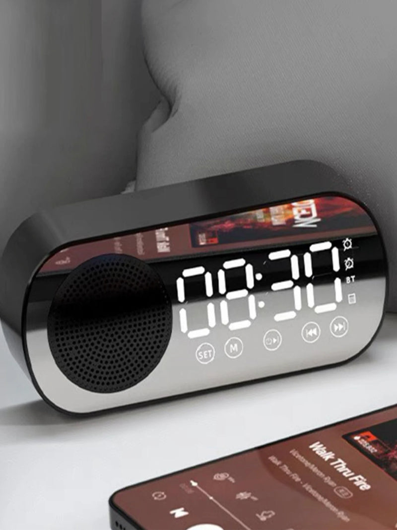 Wireless Bluetooth Speaker, Multi-functional Loud Subwoofer Clock, Mini AI Smart Alarm Clock Speaker